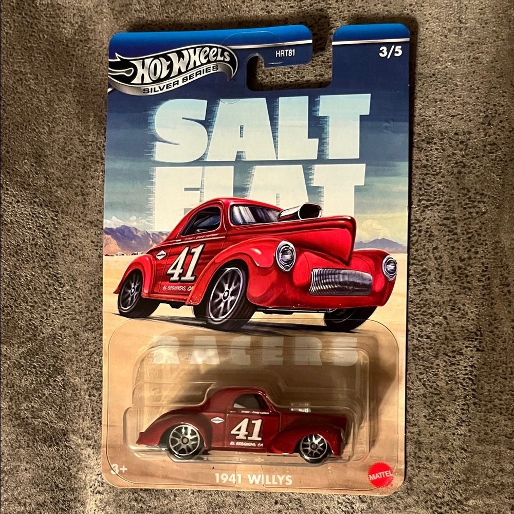 NIP Hot Wheels Salt Flat 1941 Willys Red Die Cast Car